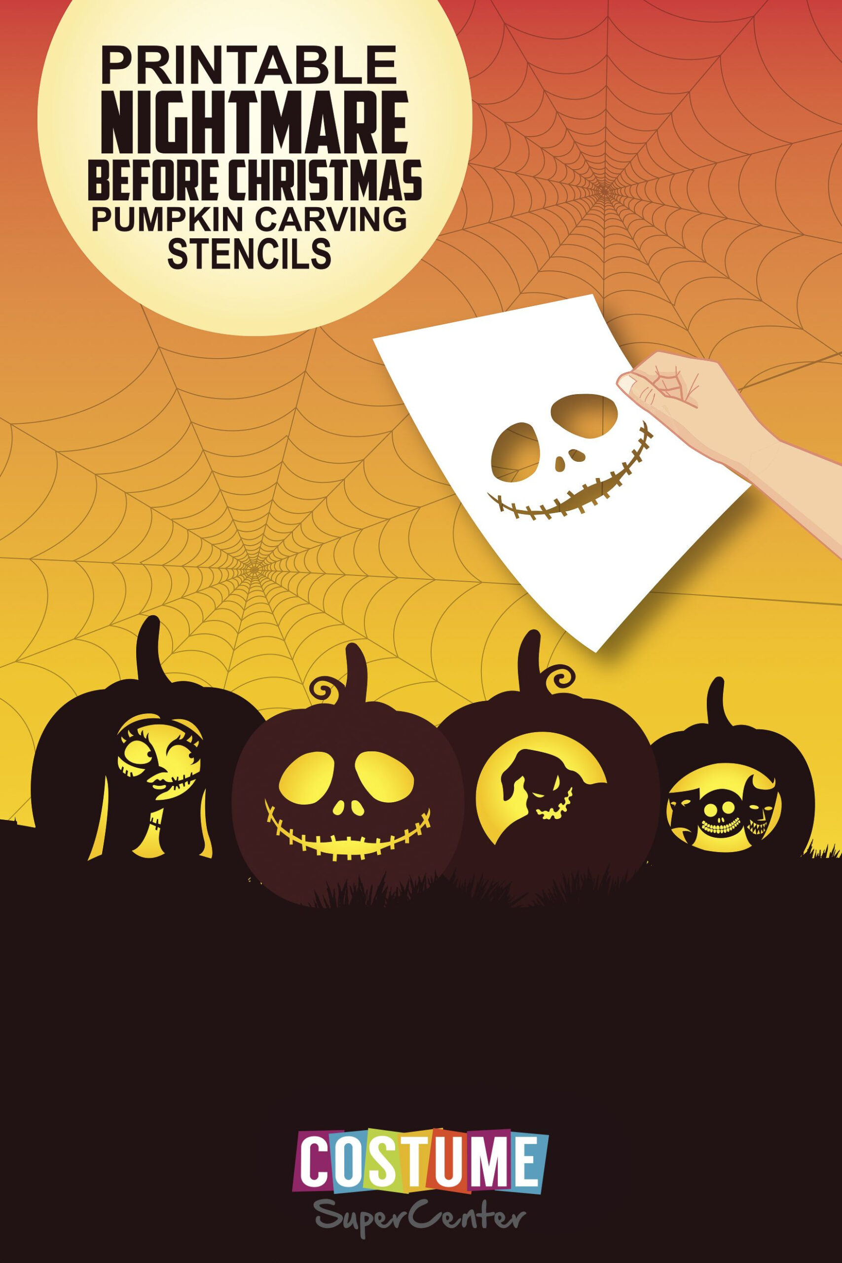 Nightmare Before Christmas Pumpkin Carving Stencils | Costume regarding Free Printable Nightmare Before Christmas Stencil