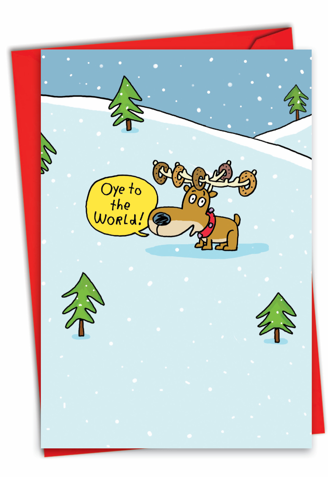 Oye To The World: Funny Christmas Card - Reindeer inside Free Humorous Christmas Cards Printable