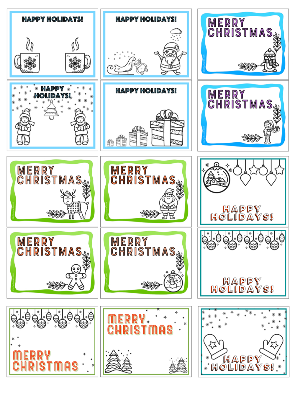 Printable Christmas Cards – Esl Flashcards pertaining to Printable Christmas Cards