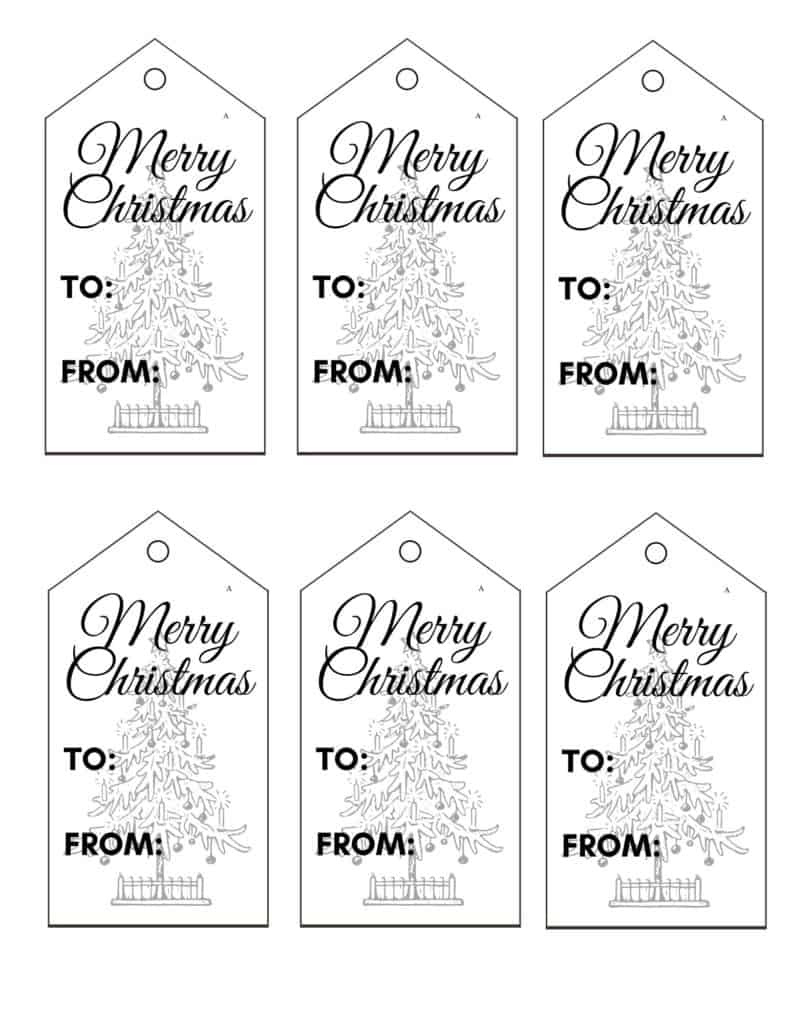 Printable Christmas Tags - Pdfs - Add A Little Adventure throughout Free Printable Christmas Tags Black And White