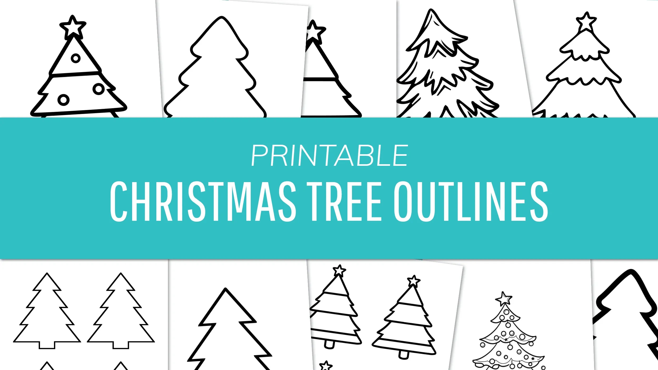 Printable Christmas Tree Outlines - 20 Free Christmas Tree Templates for Christmas Tree Free Printable