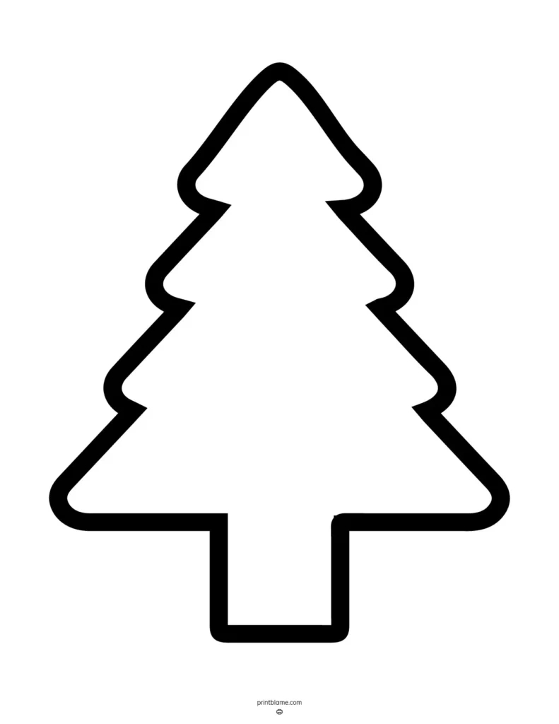 Printable Christmas Tree Outlines - 20 Free Christmas Tree Templates within Free Printable Christmas Tree Stencil