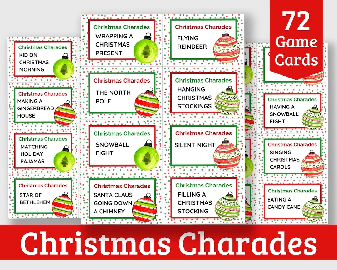 Printable Family Blistering Christmas Charades pertaining to Christmas Charades Printable Free