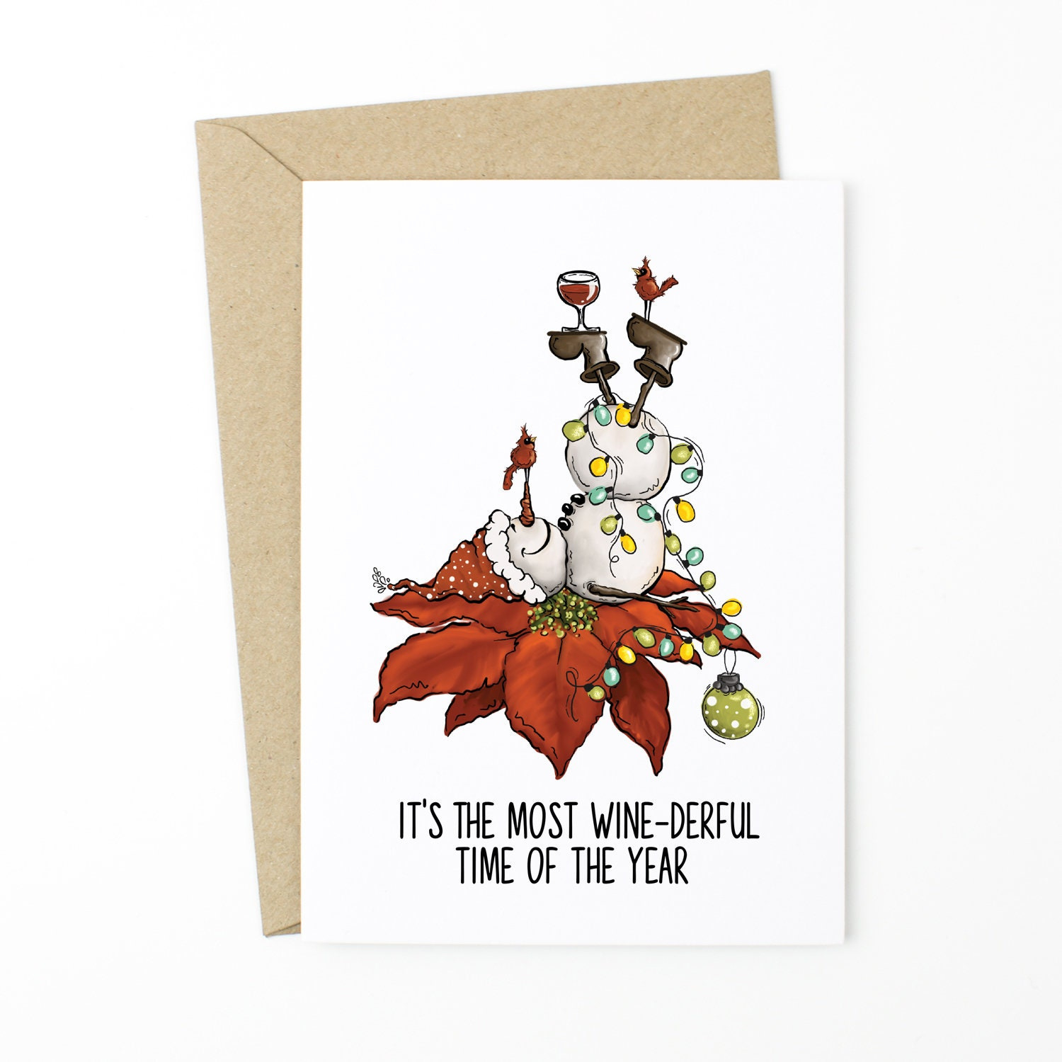 Printable Funny Christmas Card Wine Christmas Card, Friend Holiday in Funny Christmas Card Printable