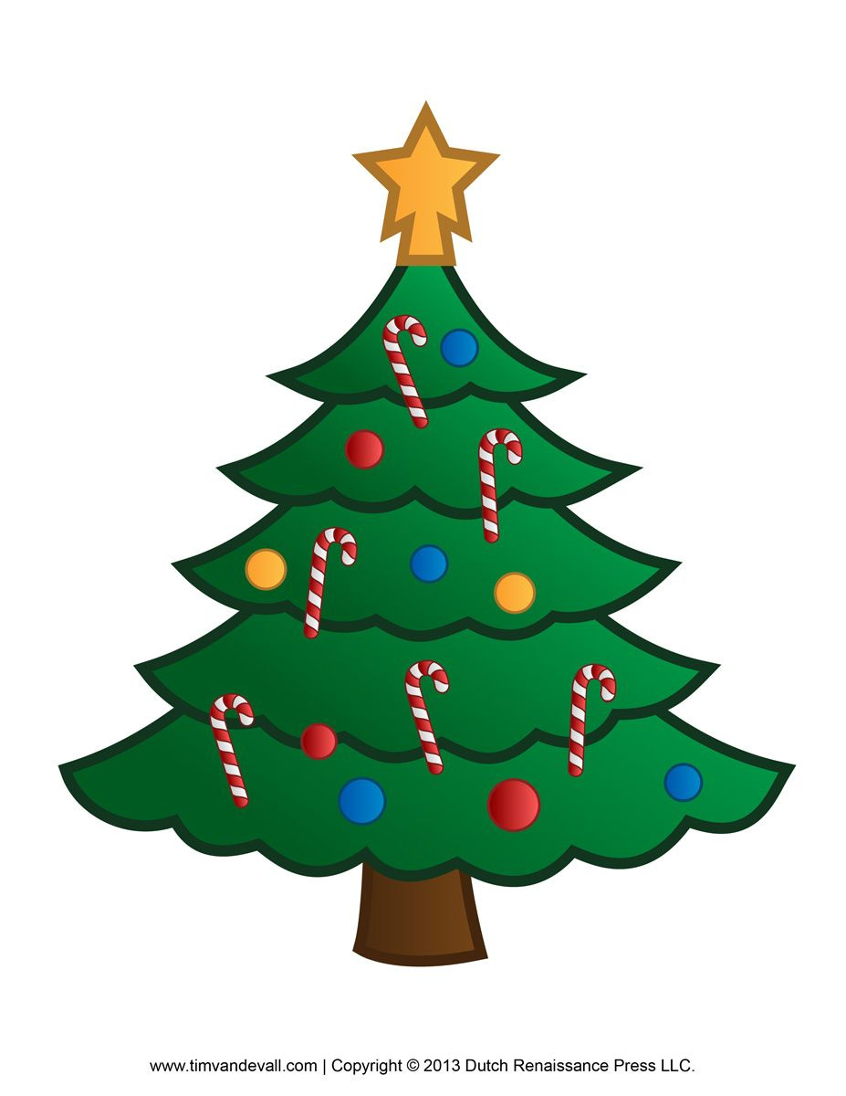 Printable Paper Christmas Tree Template And Clip Art within Printable Images Of Christmas Trees