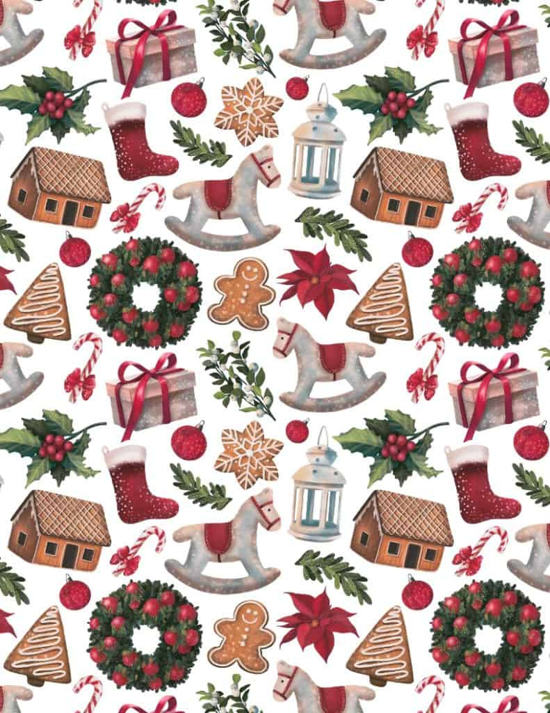 Printable Wrapping Paper (60 Free Pdfs For All Occasions) in Christmas Wrapping Paper Printable