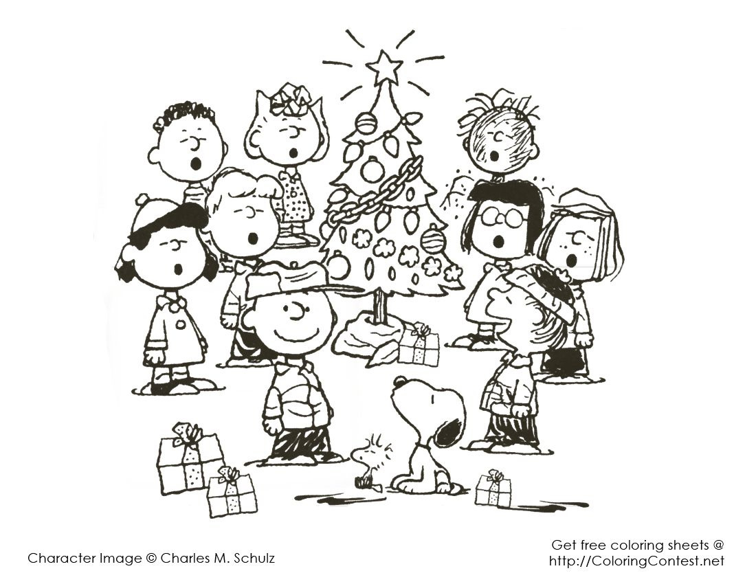 Snoopy-Christmas-Coloring-Pages-3 pertaining to Printable Charlie Brown Christmas Characters