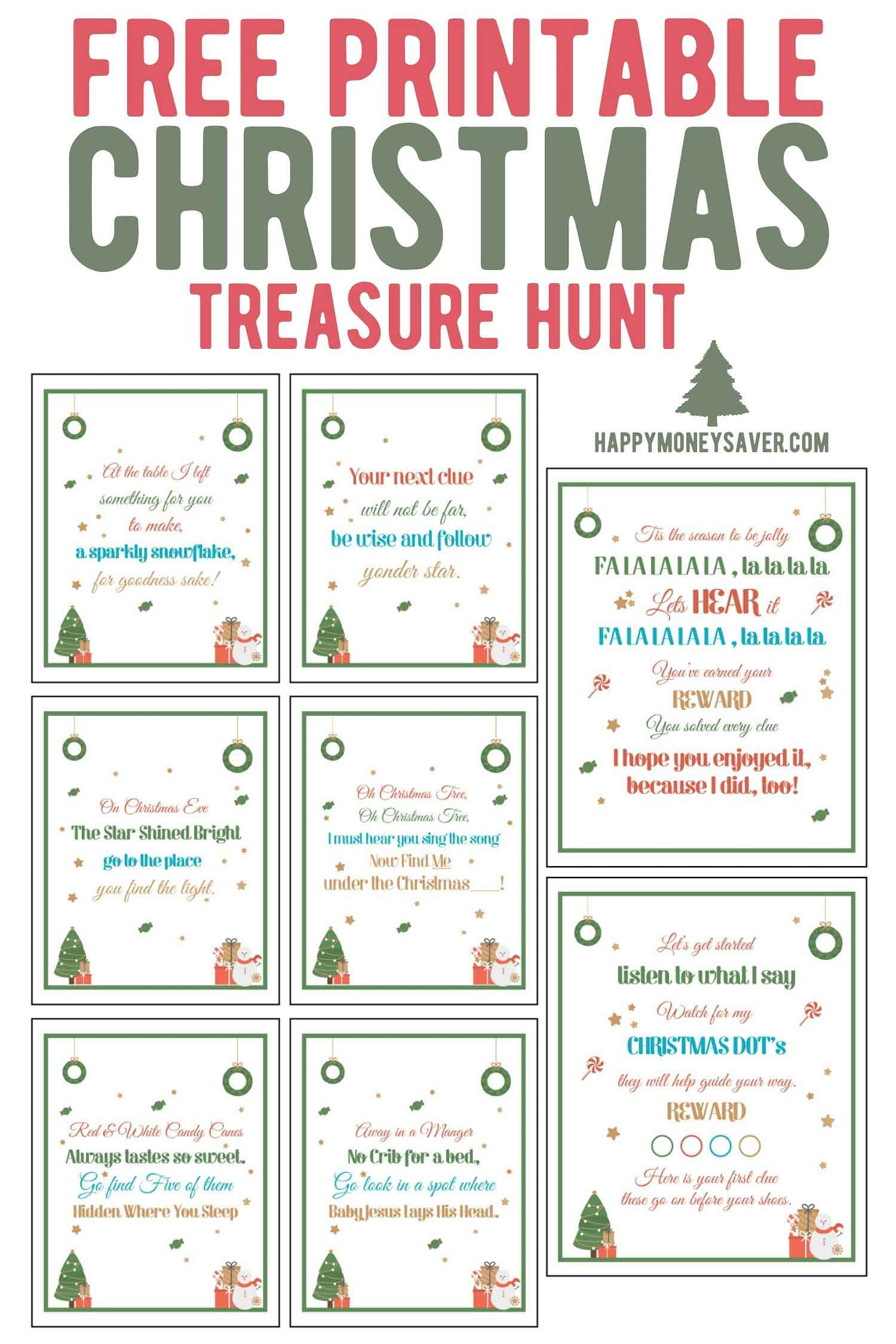 The Ultimate Christmas Treasure Hunt + Free Printable in Free Printable Christmas Scavenger Hunt