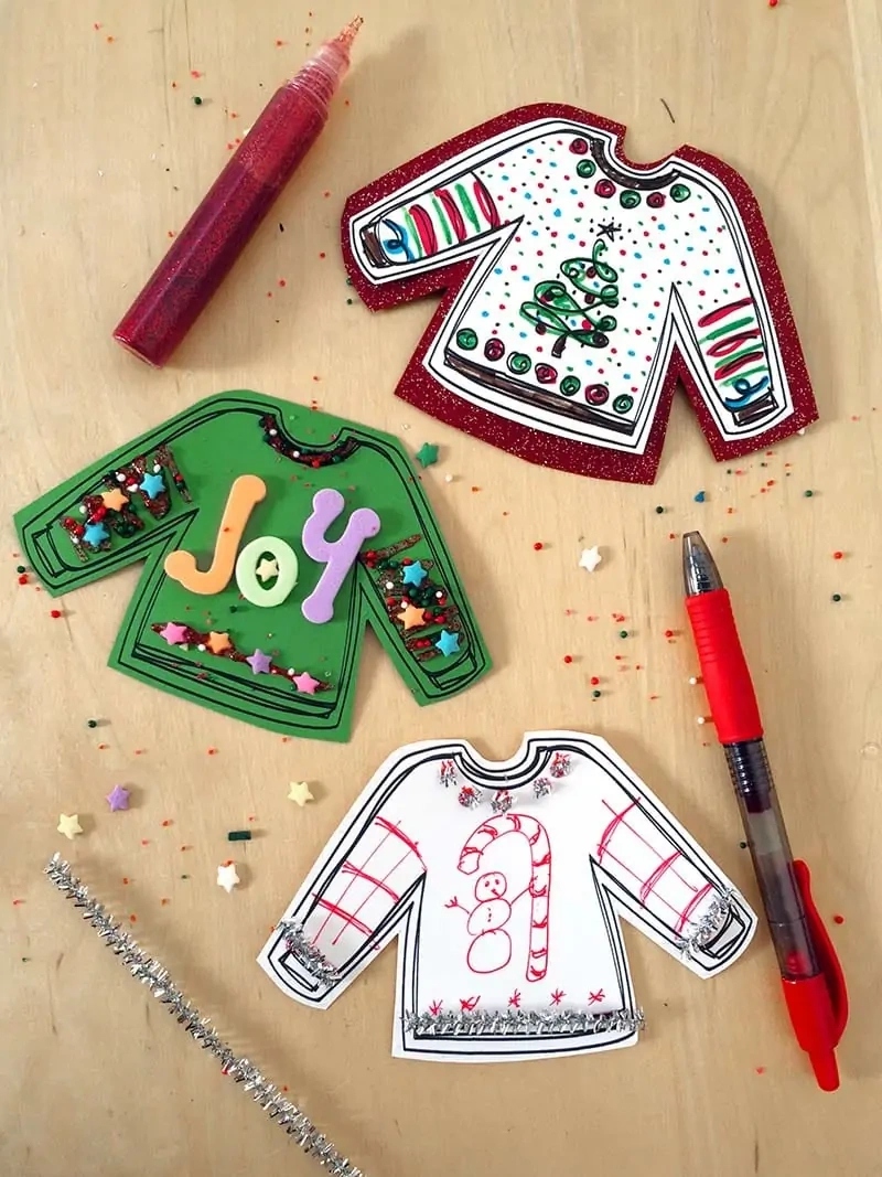 Ugly Sweaters Printable For Your Ugly Sweater Party - 100 Directions inside Ugly Christmas Sweater Printables