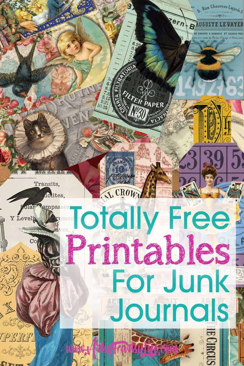 10 Free Junk Journal Printables – Artsy Fartsy Life in Junk Journal Printables Free