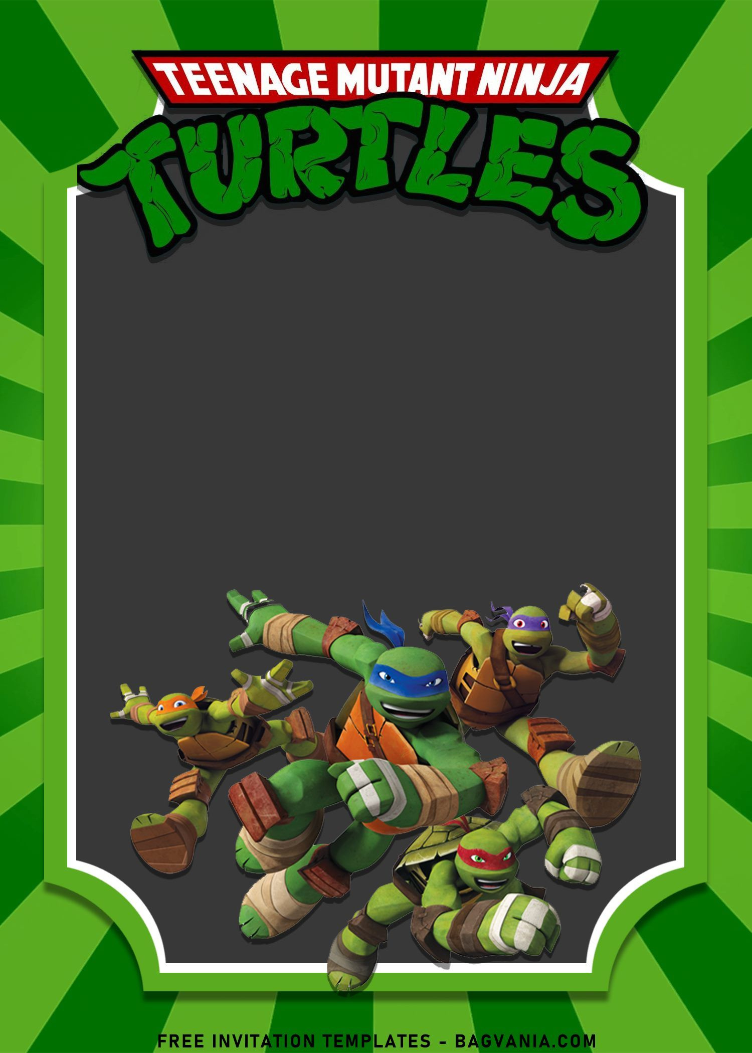 10+ Free Printable Tmnt Kids Birthday Invitations For All Ages pertaining to Free Printable Tmnt Invitations