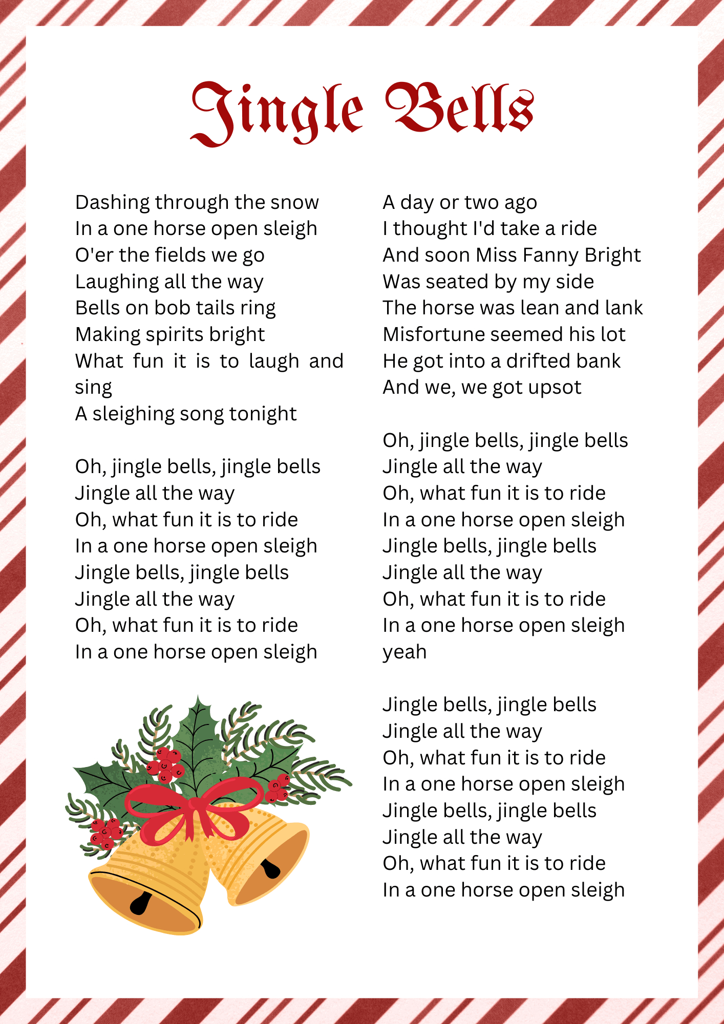 10 Fun Free Christmas Carol Printables For Kids In 2025 regarding Free Lyrics Christmas Songs Printable