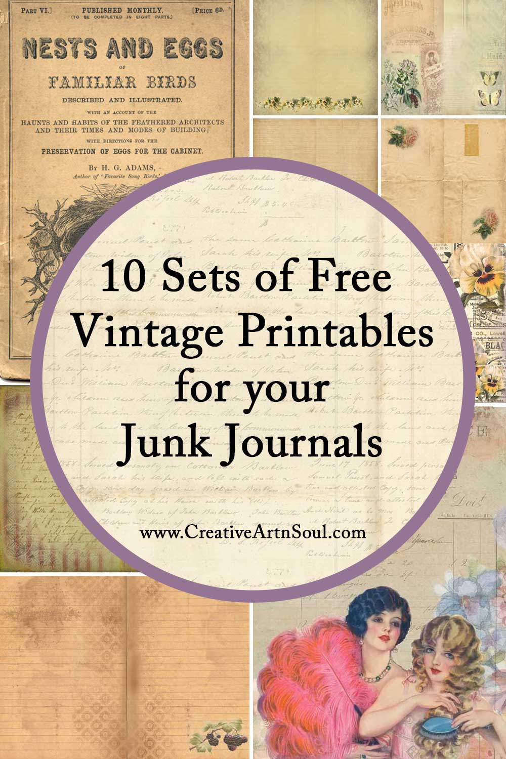 10 Sets Of Free Vintage Printables For Your Junk Journals inside Free Junk Journal Vintage Printables