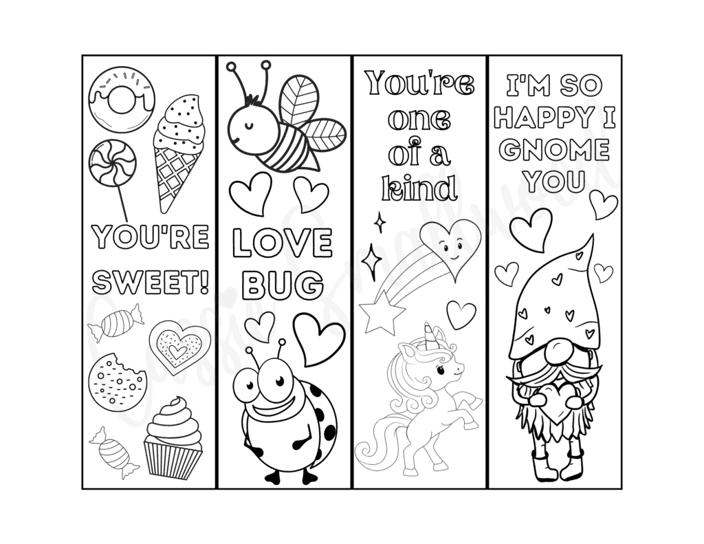 100 Ridiculously Cute Free Printable Valentine Bookmarks - Cassie regarding Free Printable Valentines Bookmarks