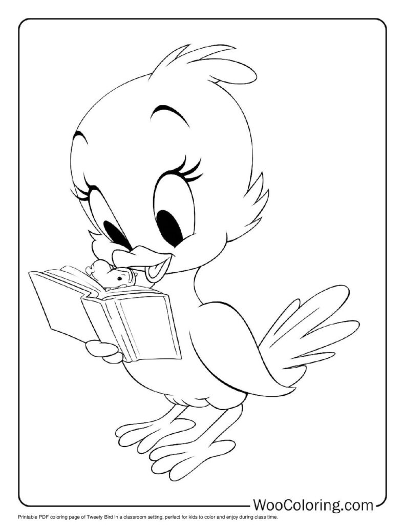 100+ Tweety Bird Coloring Pages (Free Pdf To Print) | Woo Coloring with Tweety Bird Coloring Pages Printable Free