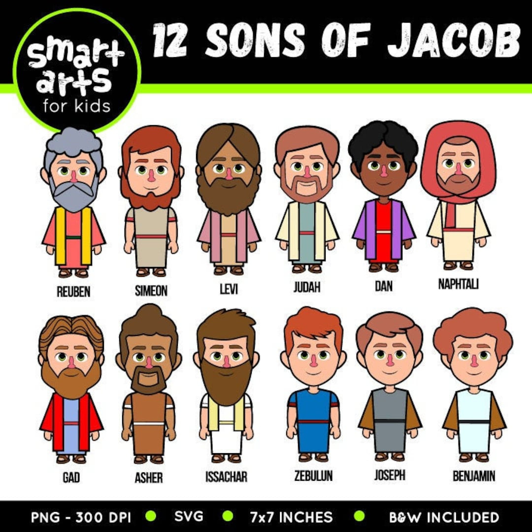 12 Sons Of Jacob Clip Art Jacob Sons Bible Based Bible Characters 12 Sons Of Jacob Clipart Bible Story Svg Cricut Vbs - Etsy New Zealand with 12 Sons Of Jacob Printable