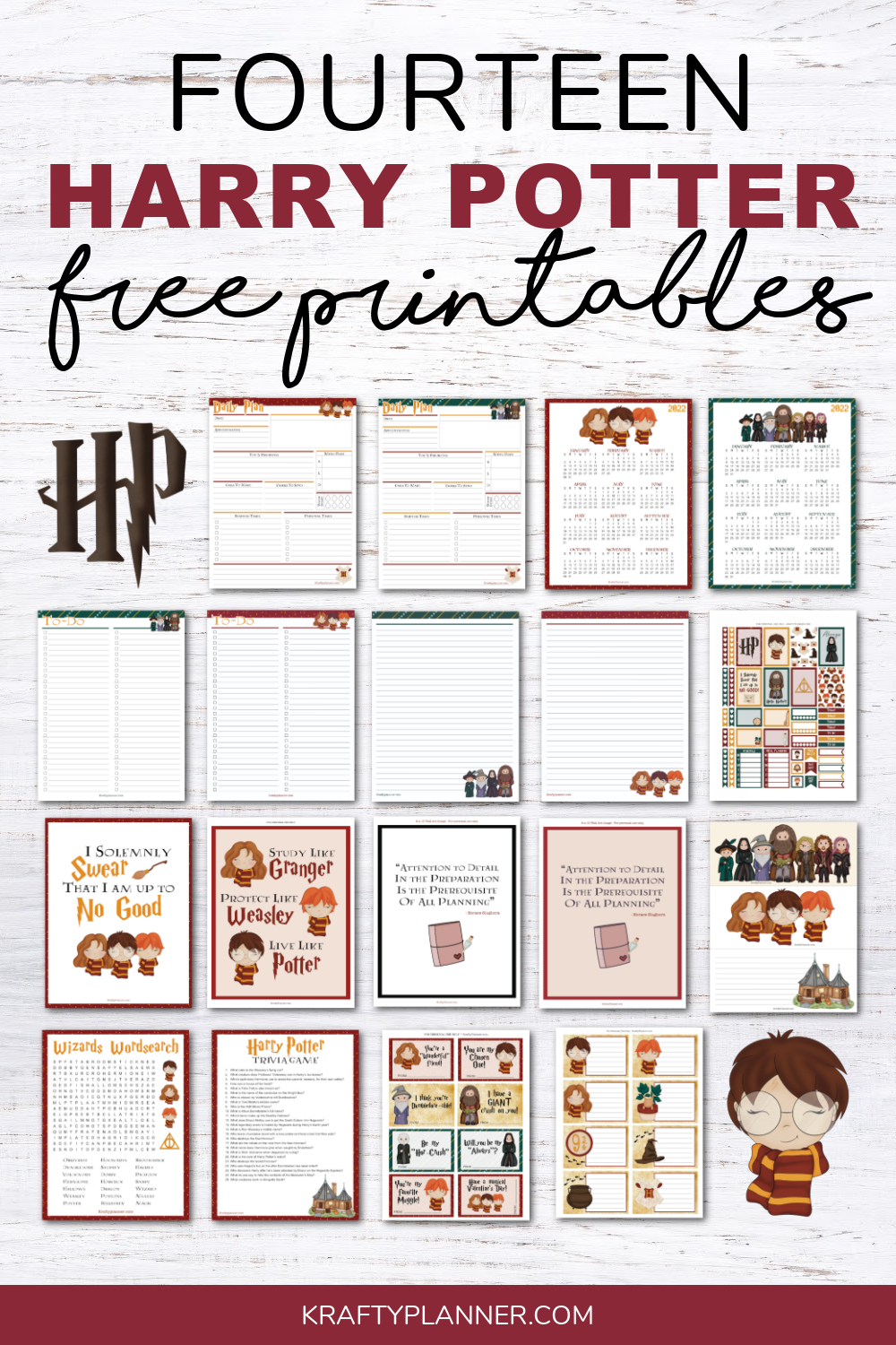 14 Harry Potter Free Printables — Krafty Planner for Free Printable Harry Potter