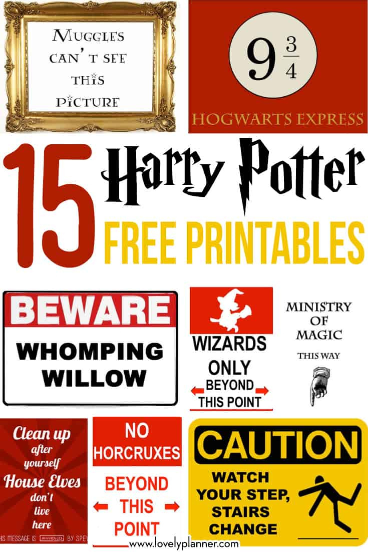 15 Free Harry Potter Party Printables - Part 5 - Lovely Planner within Harry Potter Photo Booth Props Printable Free