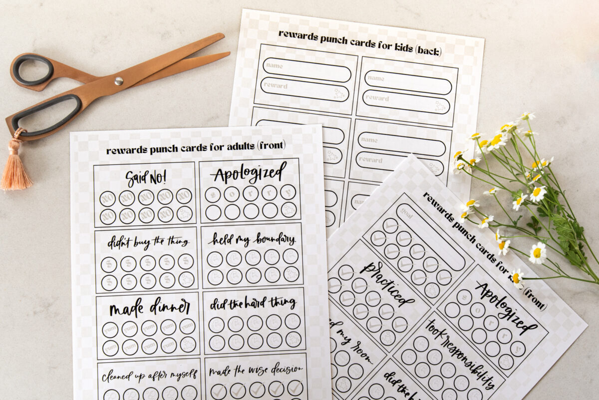 16 Free Printable Punch Cards For Adults + Kids - Hand Lettered intended for Bingo Punch Out Cards