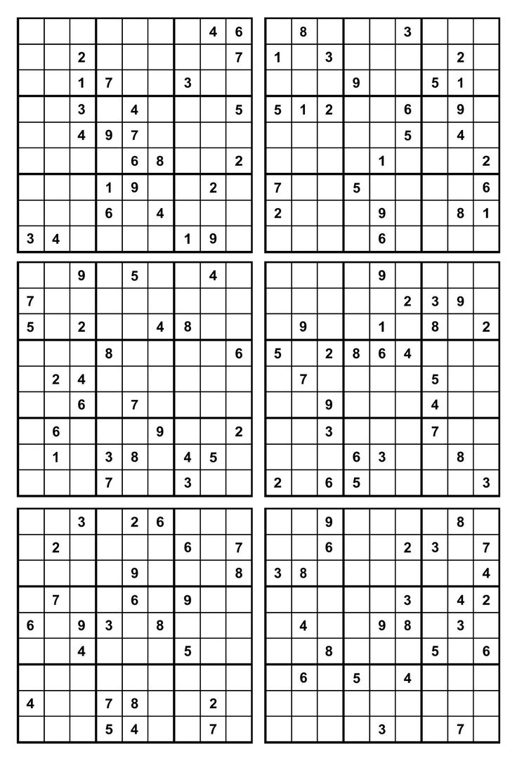 16 Sudoku - 10 Free Pdf Printables | Printablee intended for Free Sodoku Puzzles Printable