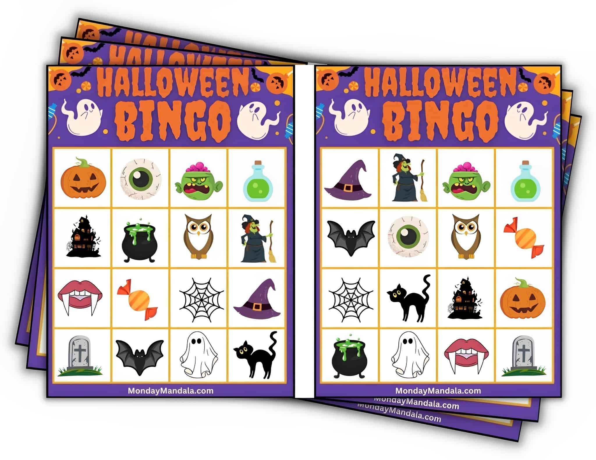 180 Halloween Bingo Cards (Free Pdf Printables) within Free Printable Halloween Bingo Cards For 30 Players