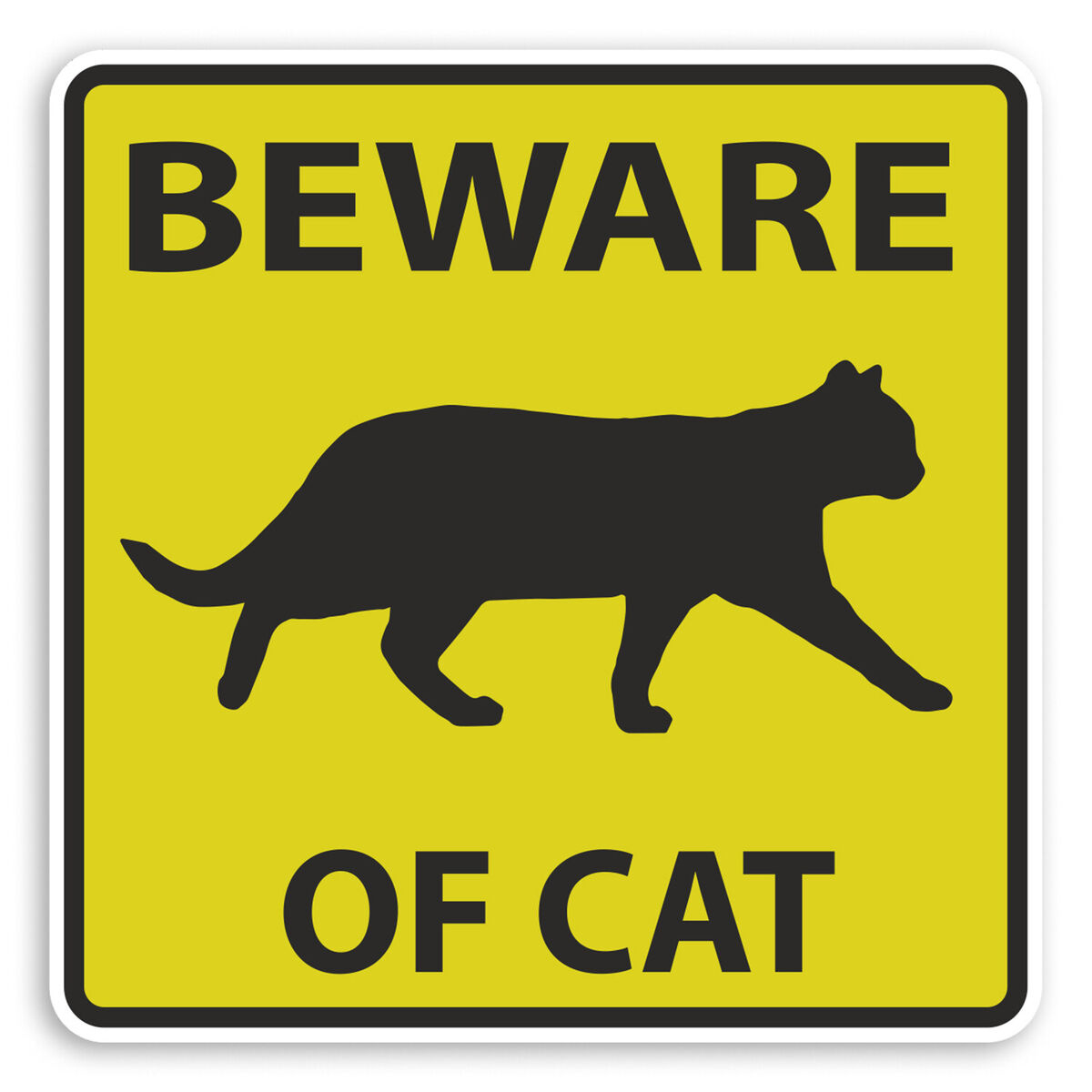 2 X 10Cm Beware Of Cat Sign Vinyl Stickers - Cats Kitten Funny Sticker #31655 in Beware of Cat Sign Printable