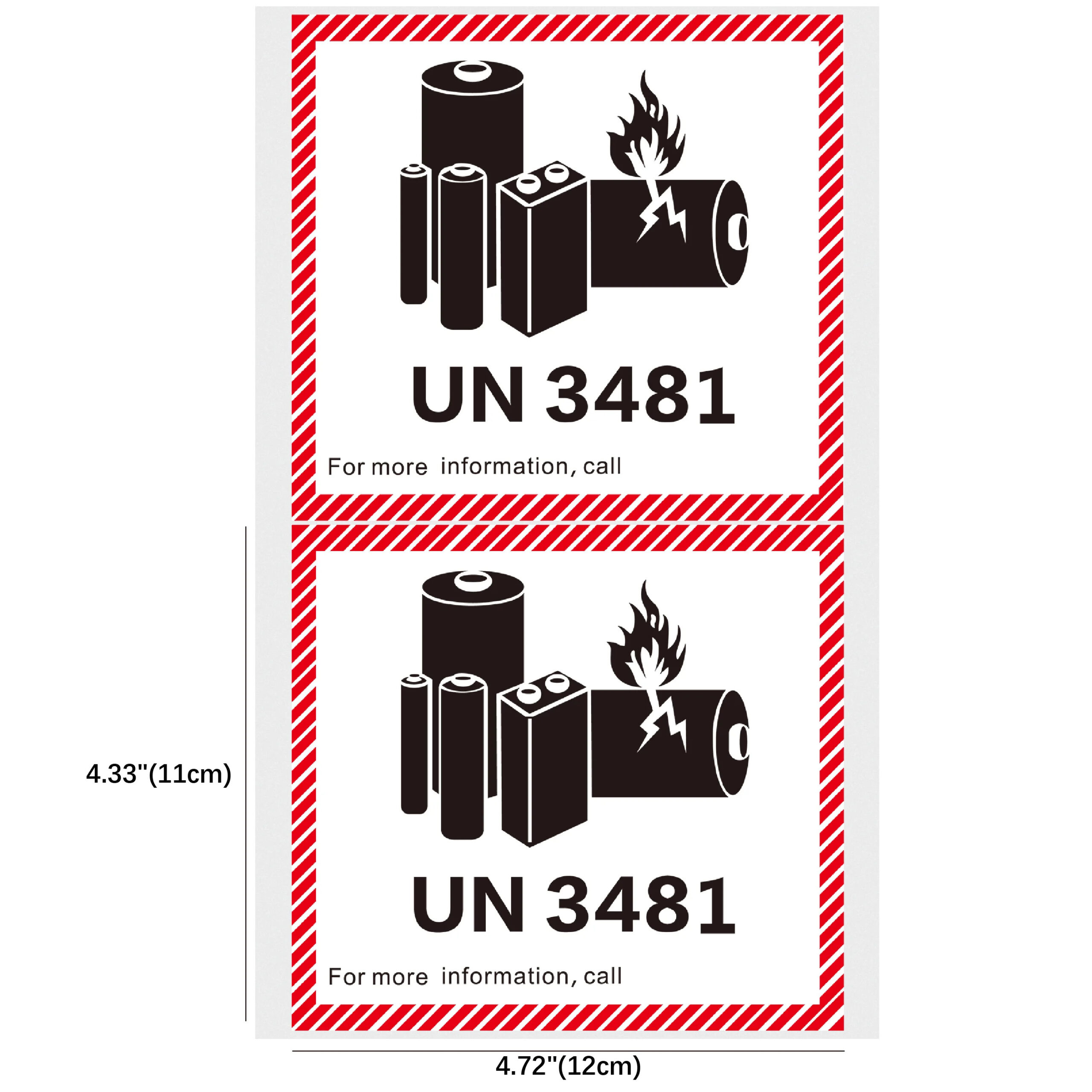 20/50/100Pcs Un3481 Labels 4.7&amp;quot; X 4.3&amp;quot; Lithium Ion Battery Transport Caution Shipping Warning Labels - Stickers - Aliexpress with Fedex Free Printable Un3481 Label