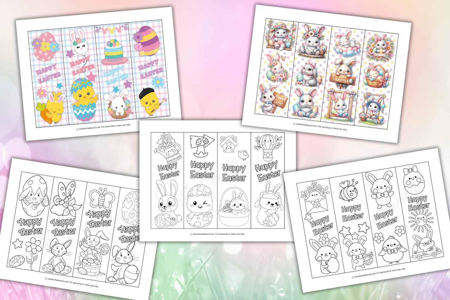 20 Cute Easter Bookmarks (Free Printables!) - Cassie Smallwood regarding Free Printable Easter Bookmarks