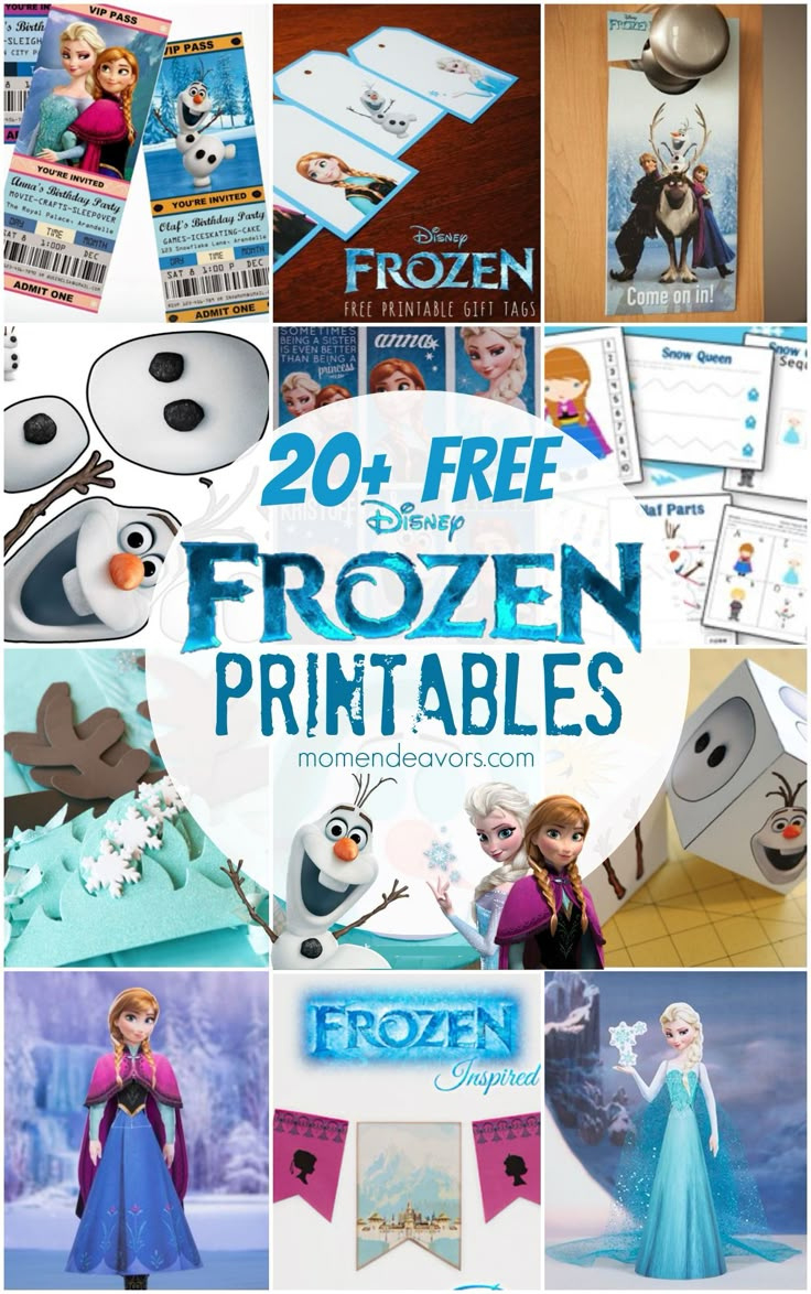 20+ Free Disney Frozen Printables {Activity Sheets &amp;amp; Party Decor throughout Frozen Birthday Printables Free