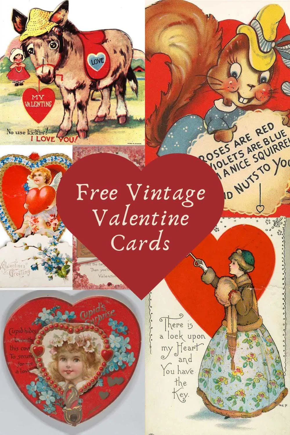 20 Free Printable Vintage Valentine Cards And Postcards - Picture with Free Vintage Valentine Printables