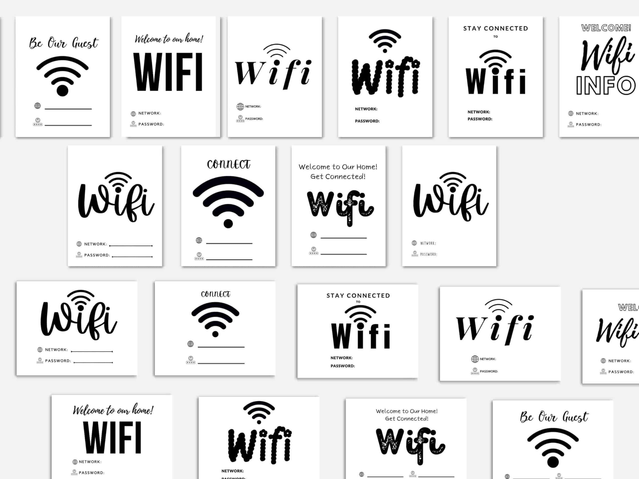 20 Free Printable Wifi Password Sign Templates For Guests ⋆ Love inside Wifi Password Printable 4X6 Free