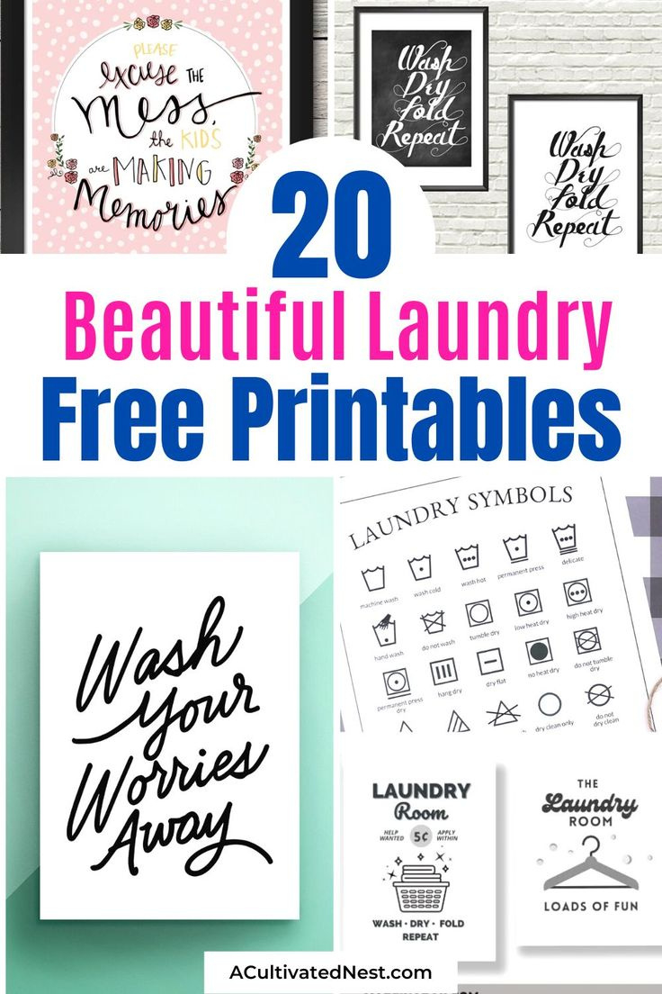 20 Pretty Free Laundry Room Printables- A Cultivated Nest regarding Laundry Room Printables Free