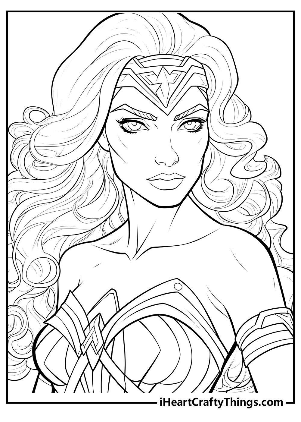 20 Wonder Woman Coloring Pages (Free Cute Pdf Printables) inside Free Wonder Woman Printables