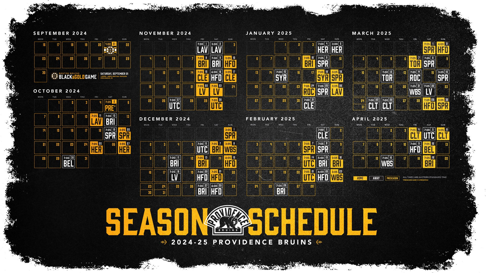 2024-25 Season Schedule | Providence Bruins throughout Boston Bruins Schedule 2025 24 Printable Free