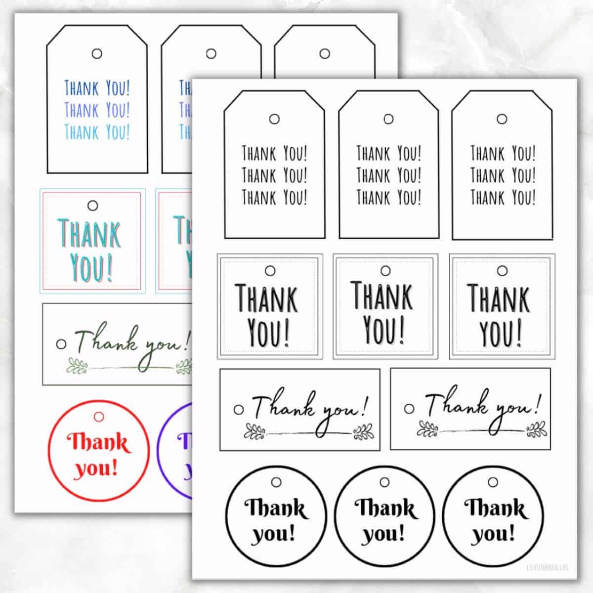 22 Free Printable Thank You Gift Tags (For Gifts &amp;amp; Cards) ⋆ Love within Free Printable Thank You Tags For Teachers