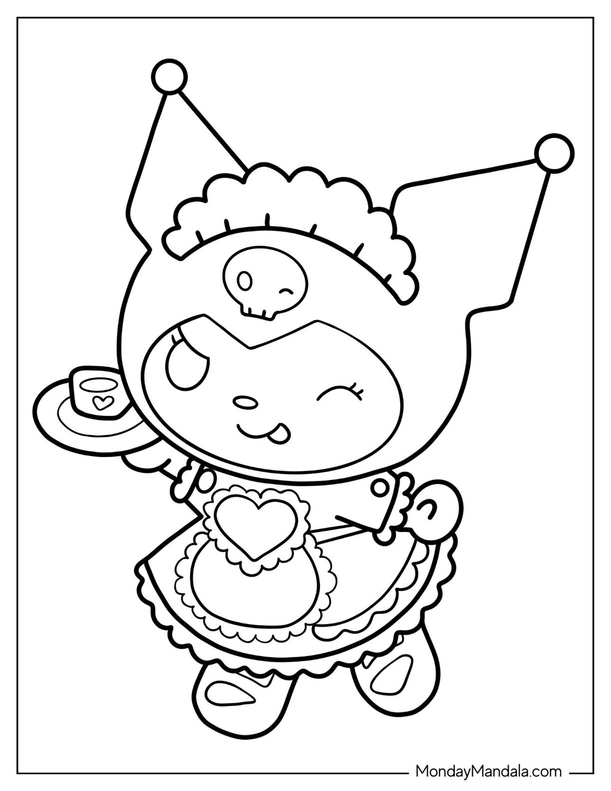 22 Kuromi Coloring Pages (Free Pdf Printables) inside Free Printable Kuromi Coloring Pages