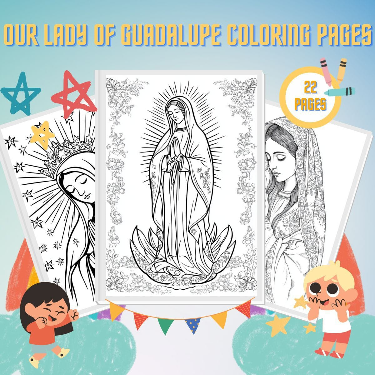 22 Our Lady Of Guadalupe Coloring Pages - Free Pdf Printables regarding Our Lady of Guadalupe Free Printables