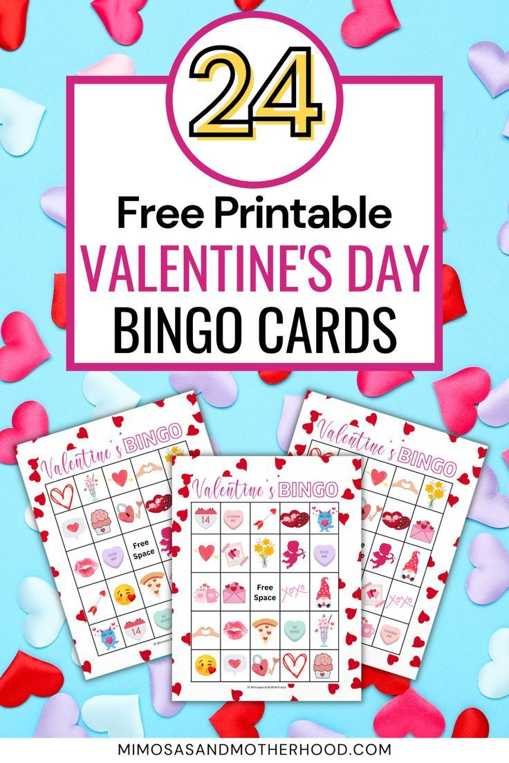 24 Free Printable Valentine&amp;#039;S Day Bingo Cards For Kids pertaining to 24 Valentine Bingo Cards Free Printable