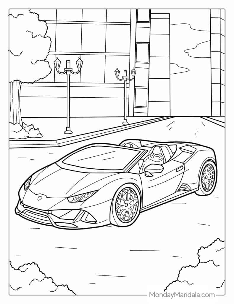 24 Lamborghini Coloring Pages (Free Pdf Printables) inside Free Printable Lamborghini Coloring Pages