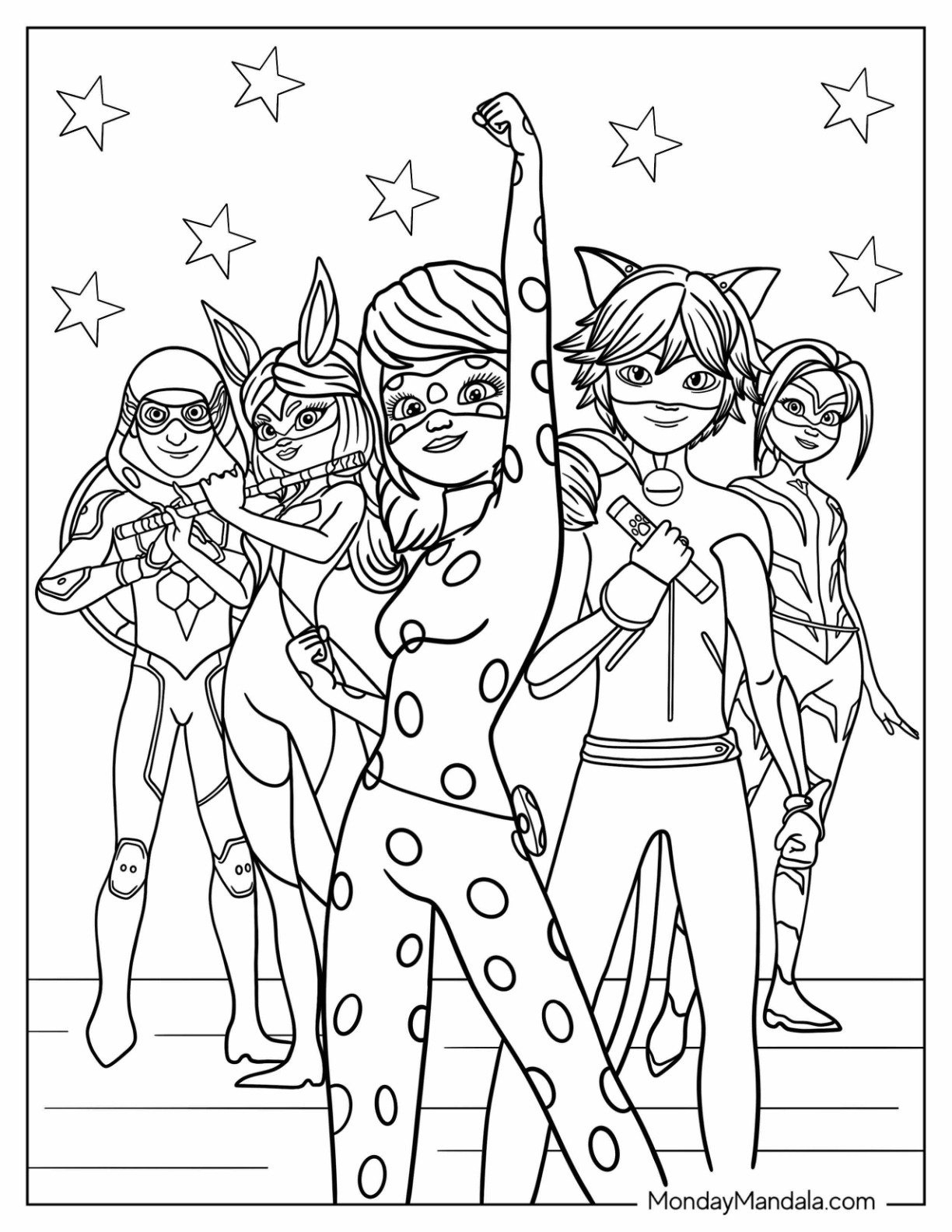 24 Miraculous Ladybug Coloring Pages (Free Pdf Printables) inside Free Printable Miraculous Ladybug Coloring Pages