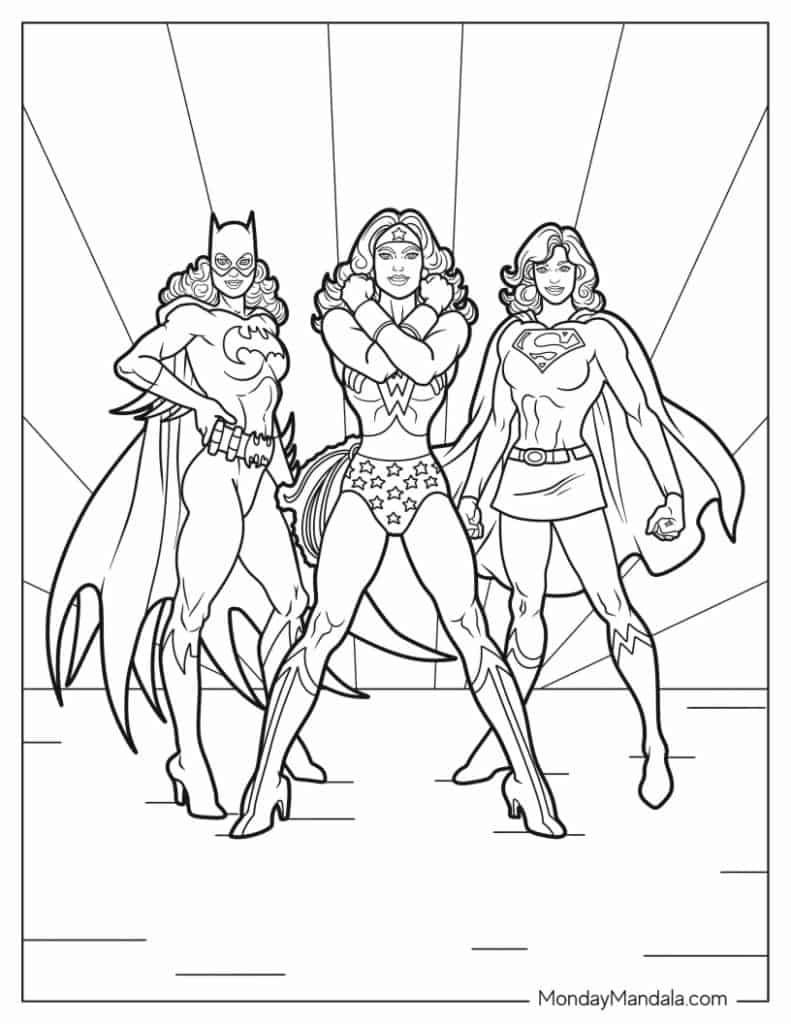 24 Wonder Woman Coloring Pages (Free Pdf Printables) intended for Wonder Woman Coloring Pages Free Printable