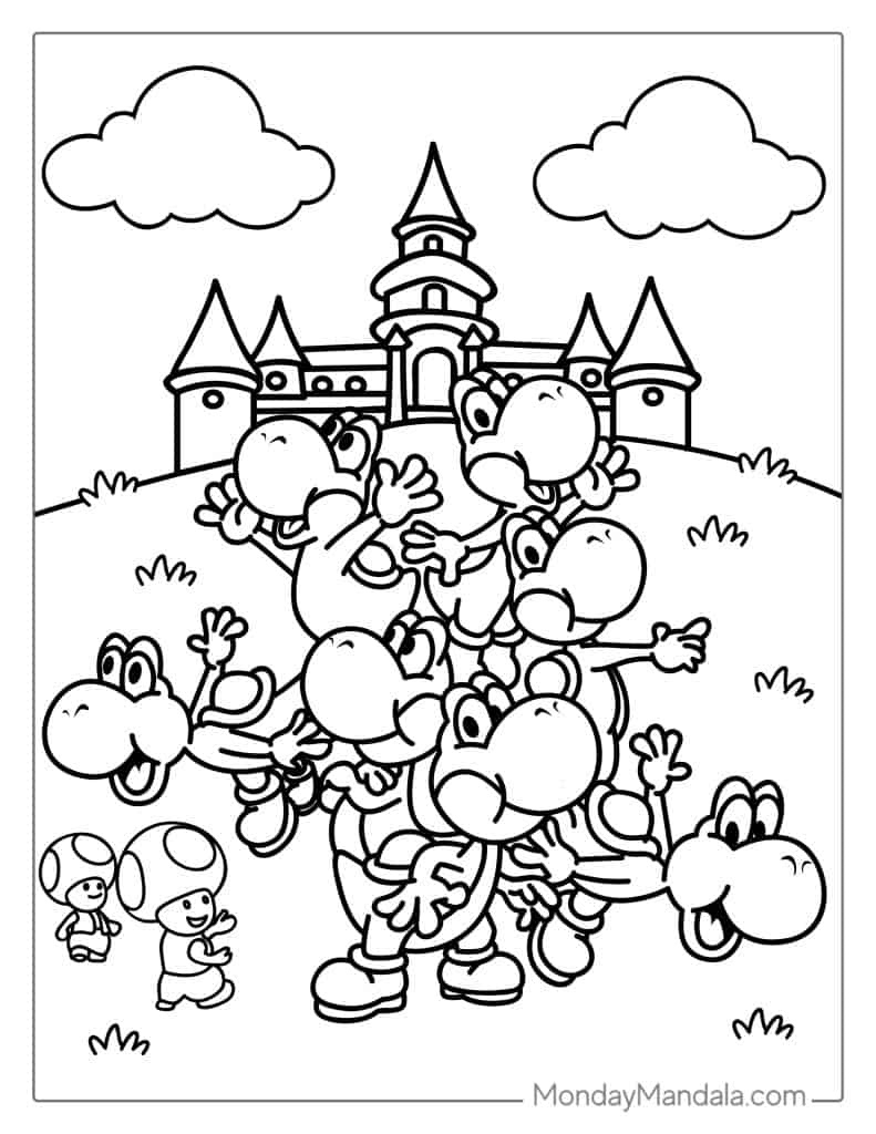 24 Yoshi Coloring Pages (Free Pdf Printables) in Yoshi Coloring Pages Printable Free