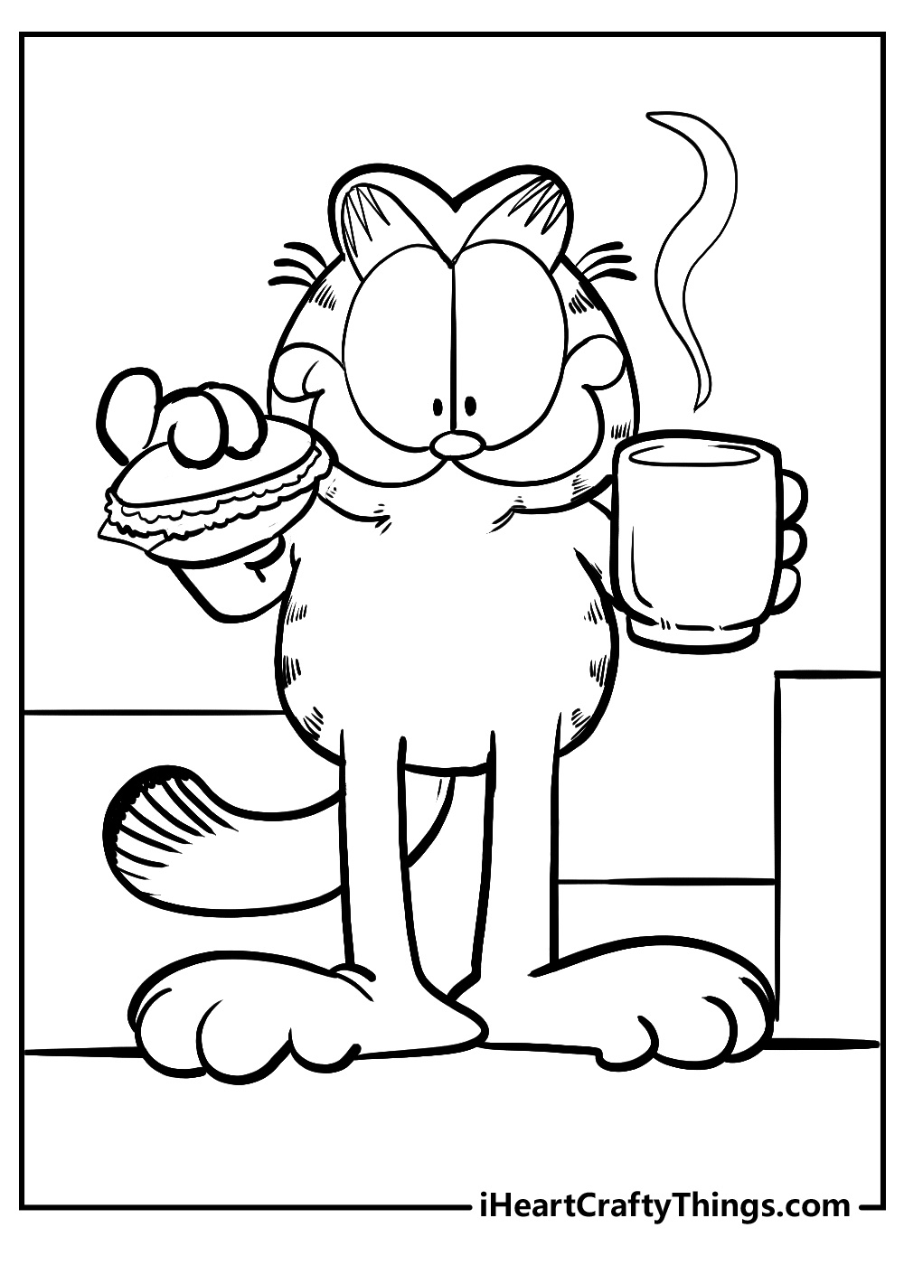 25 Garfield Coloring Pages (Cute Free Pdf Printables) for Free Printable Garfield Coloring Pages