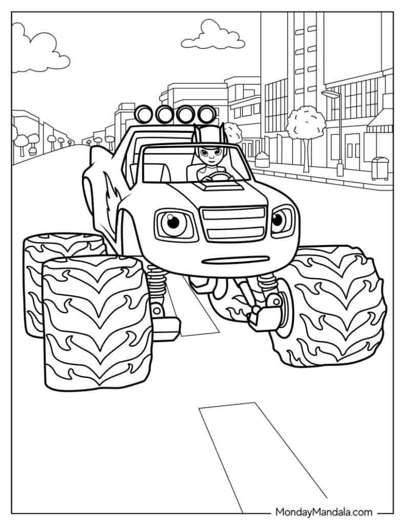 26 Blaze And The Monster Machine Coloring Pages (Free) within Free Printable Blaze Coloring Pages