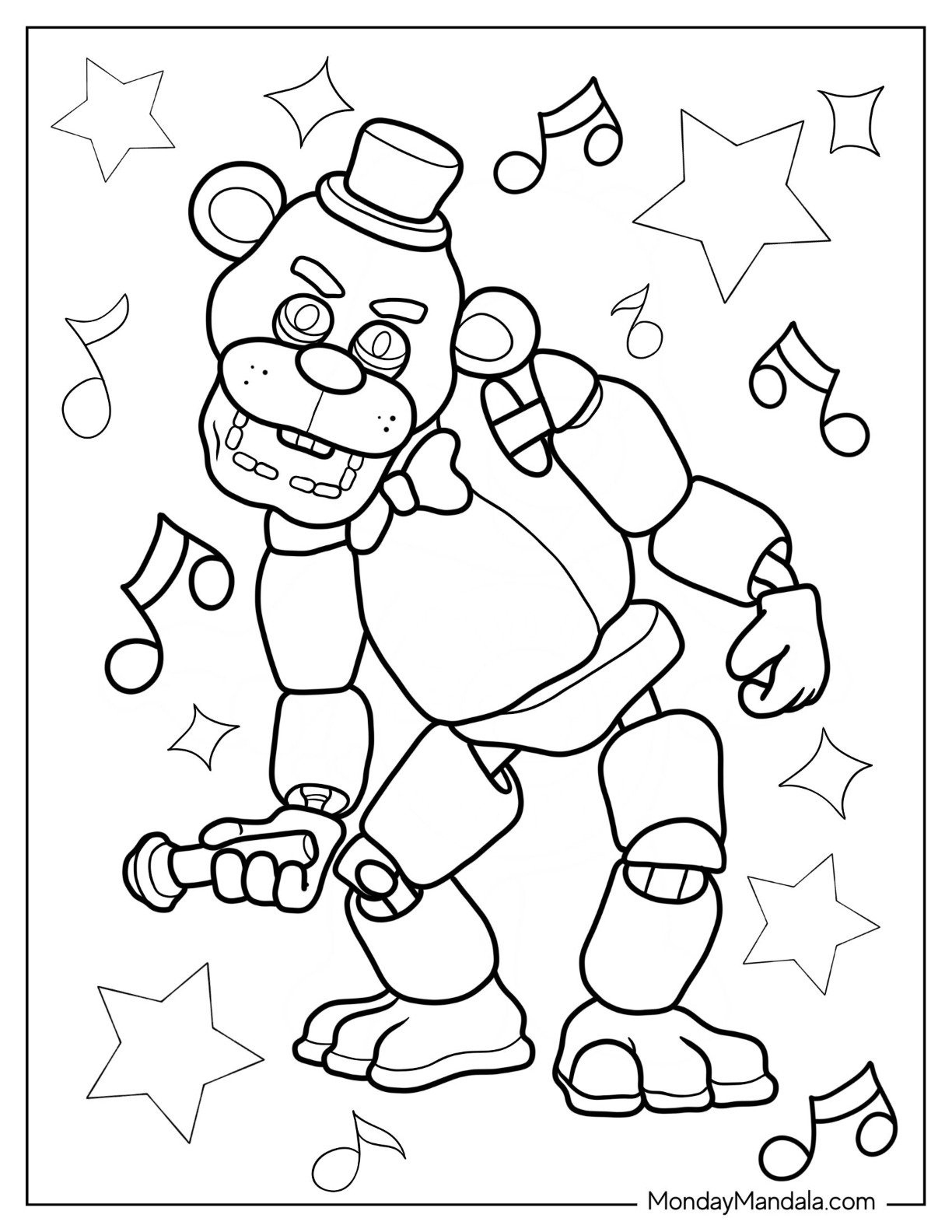 28 Five Nights At Freddie&amp;#039;S Coloring Pages (Free Pdf Printables) pertaining to Free Printable Five Nights at Freddy&amp;amp;#039;s Coloring Pages