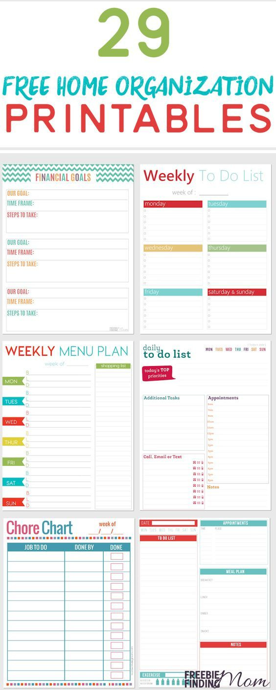 29 Free Home Organization Printables intended for Free Home Organisation Printables