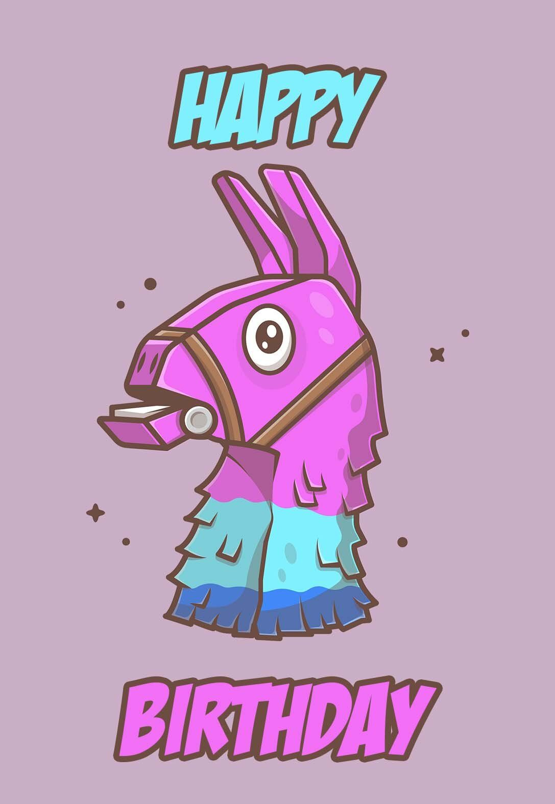 3 Awesome Fortnite Printable Birthday Cards (Free) — Printbirthday intended for Fortnite Birthday Cards Printable