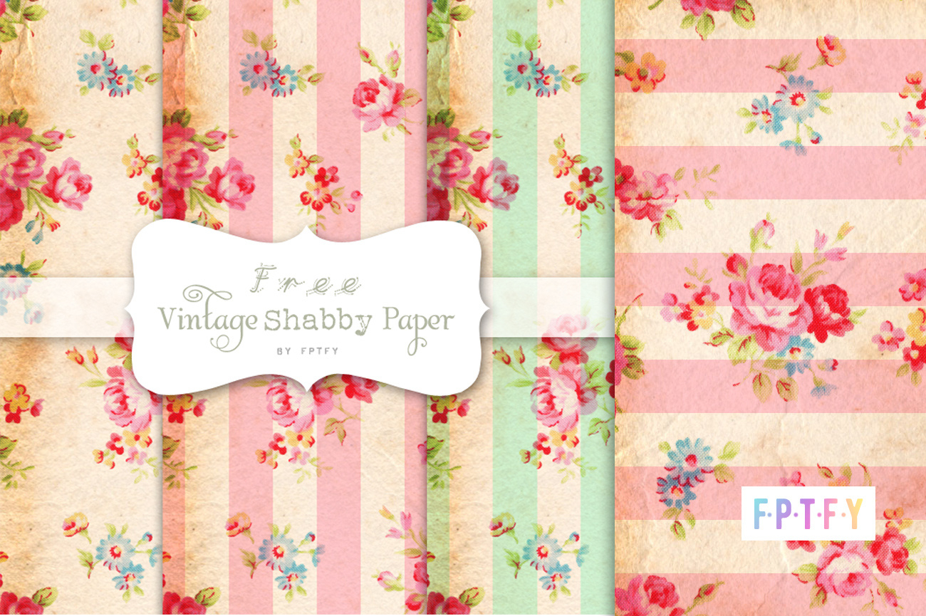 3 Free Vintage Shabby Digital Papers - Free Pretty Things For You pertaining to Shabby Chic Free Printables