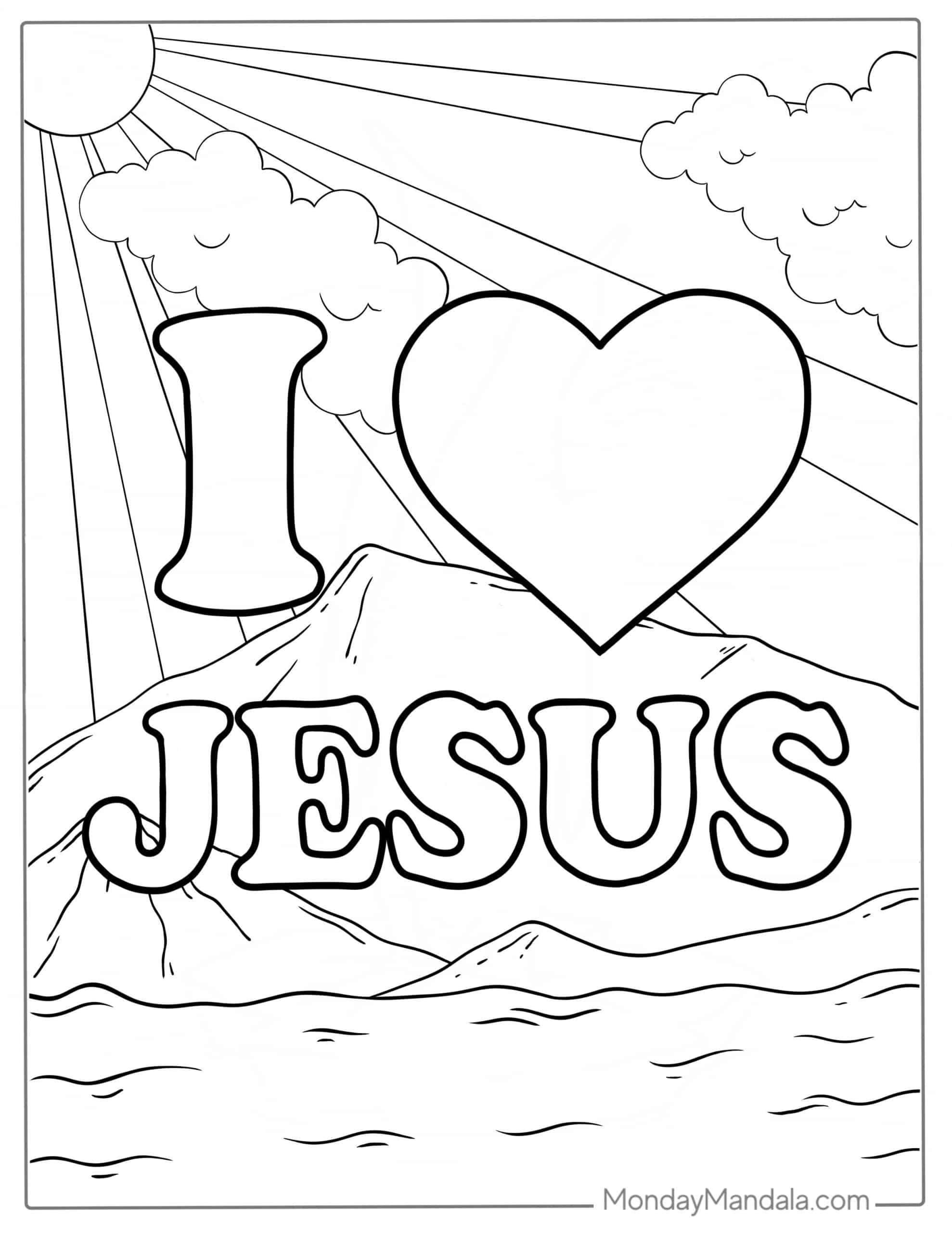 30 Jesus Coloring Pages (Free Pdf Printables) pertaining to Free Printable Bible Coloring Sheets