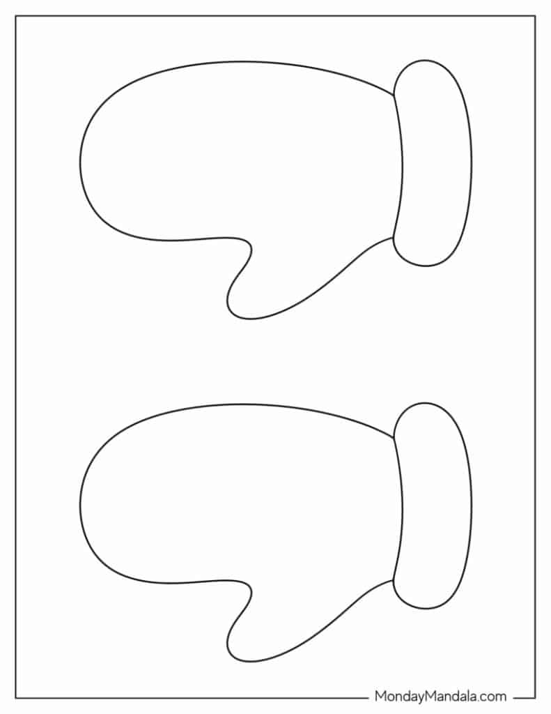 32 Mitten Templates (Free Pdf Printables) throughout Mitten Template Free Printable